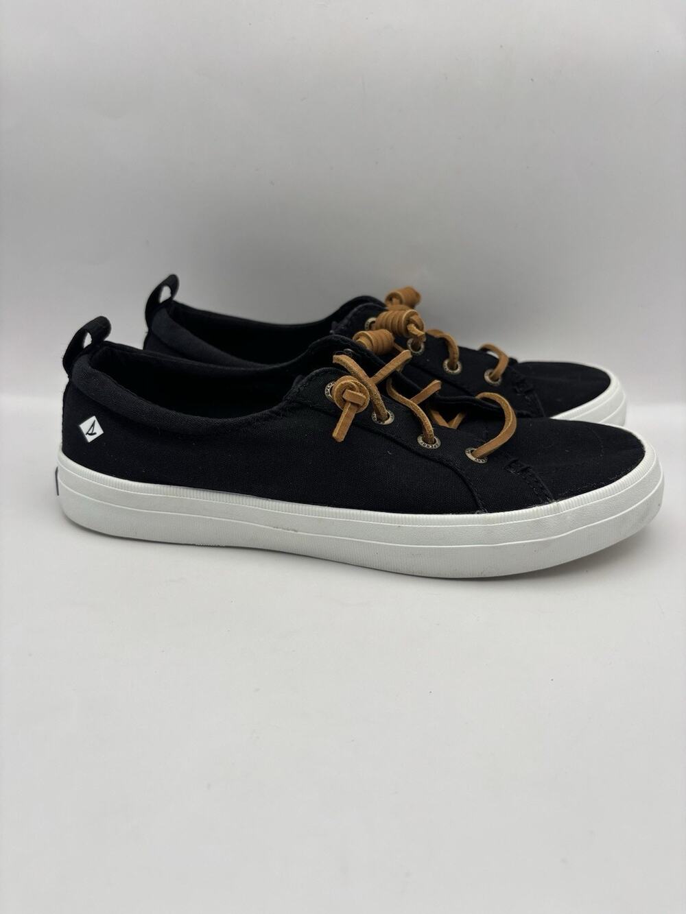 Sperry Pier Wave LTT Black Slip On Shoes Women Size 6.5